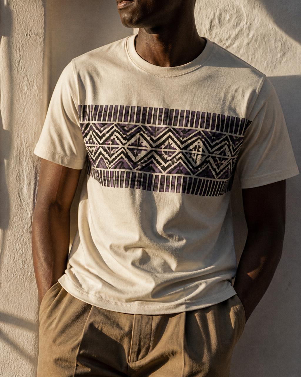 T-shirt with African-inspired pattern artwork