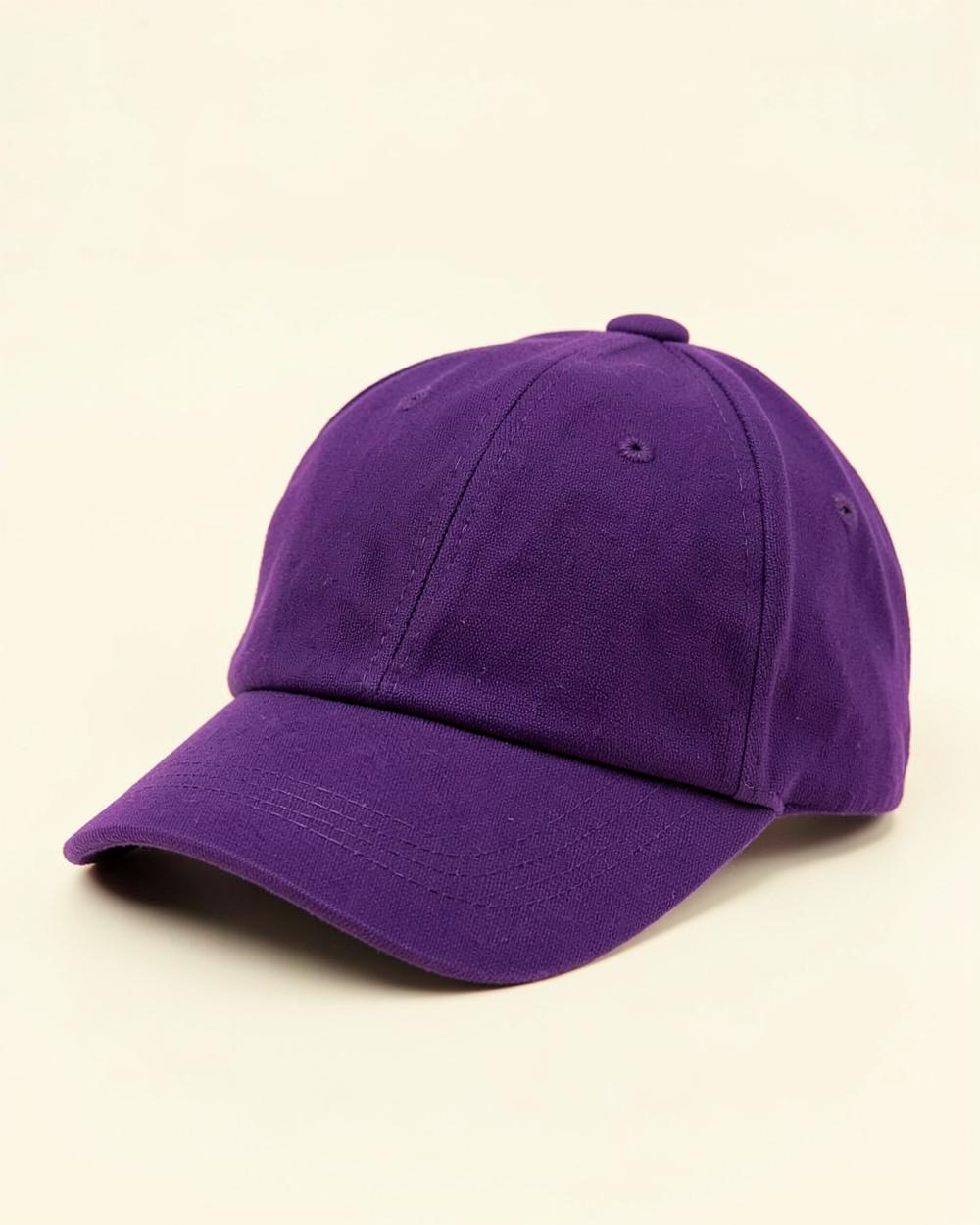 Purple structured cap